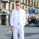 Haoyilang của nam giới thường phù hợp với ba mảnh của nam giới màu trắng mỏng phù hợp với phù hợp với váy cưới Anh - Suit phù hợp