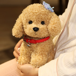 Cute Little Dog Plush Toy, Simulated Teddy Dog Doll, Children's Birthday Gift Doll for Girls