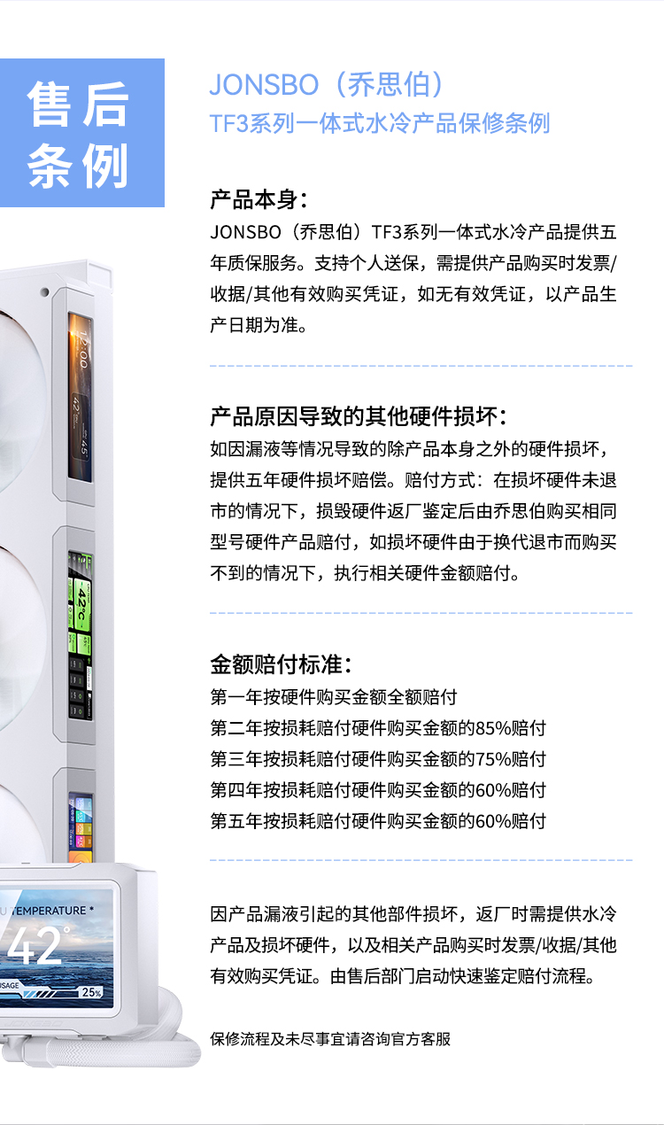 JONSBO乔思伯TF3-360SC屏显一体式水冷ARGB风扇电脑360水冷散热器插图16