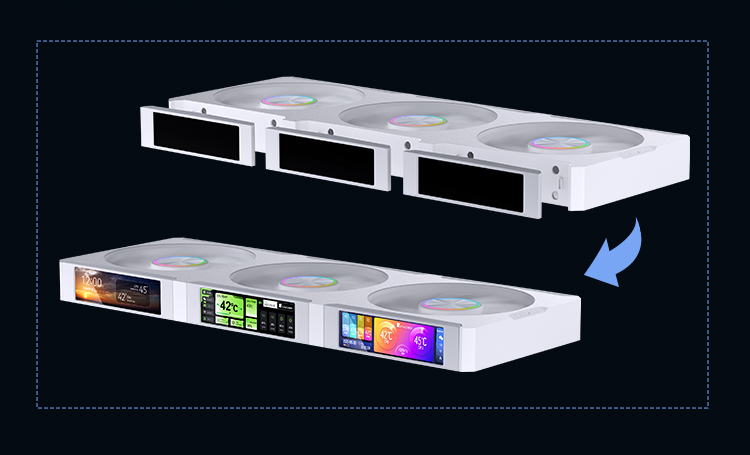 JONSBO乔思伯TF3-360SC屏显一体式水冷ARGB风扇电脑360水冷散热器插图7