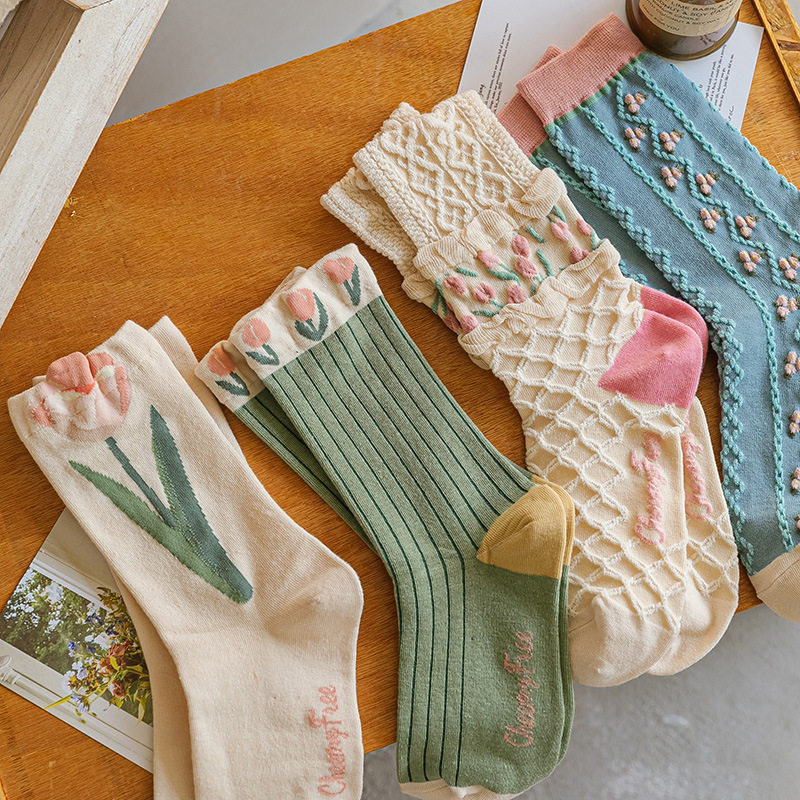 Основная картина помощника - 2 двойных упаковки, державших цветы в руке ~ Приходи за вас ~ Retro Nice Girl Style 3-16