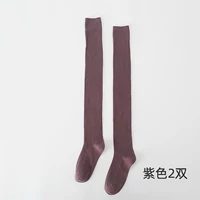 Перекачивание с коленными носками фиолетовые 2 пары