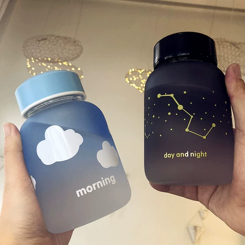 Матовая стеклянная креативная портативная трендовая чайная чашка, в корейском стиле, 580 мл