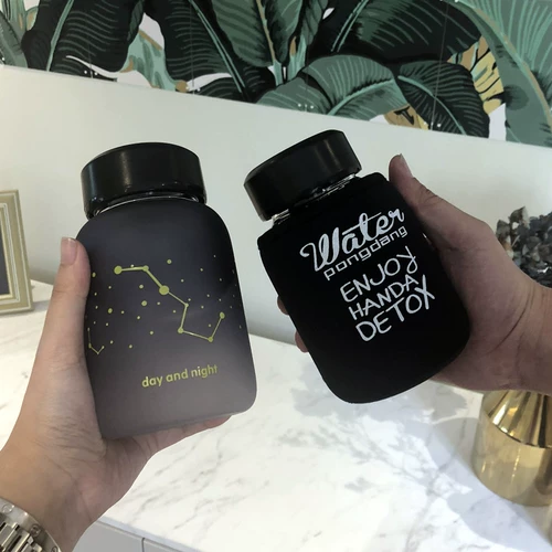 Матовая стеклянная креативная портативная трендовая чайная чашка, в корейском стиле, 580 мл