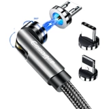 Essager540 G Вращающаяся магнитная всасывающая кабель всасывания Трехно -в одном круглой слепой линии поглощения изгибающий магнитный всасывающий кабель