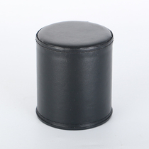 Screen cup pure black leather nightclub KTV Dice Black Dice Cup set hand-cranked straight tube color Cup to send sieve