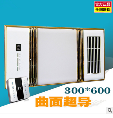 Bath bully integrated ceiling bath Makeup Room Gold Multifunction Warm Air Shower Bath 300 * 600