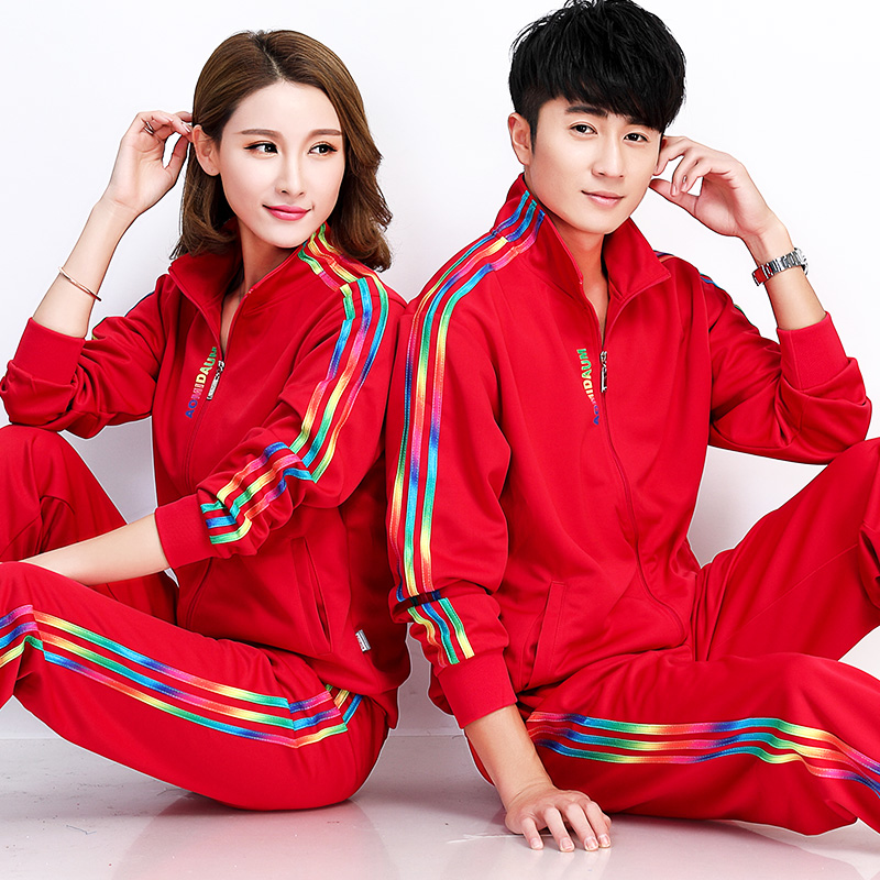 Omida couple sportswear suit spring and autumn men and women Jiamusi aerobics square dance quick-drying breathable casual clothes