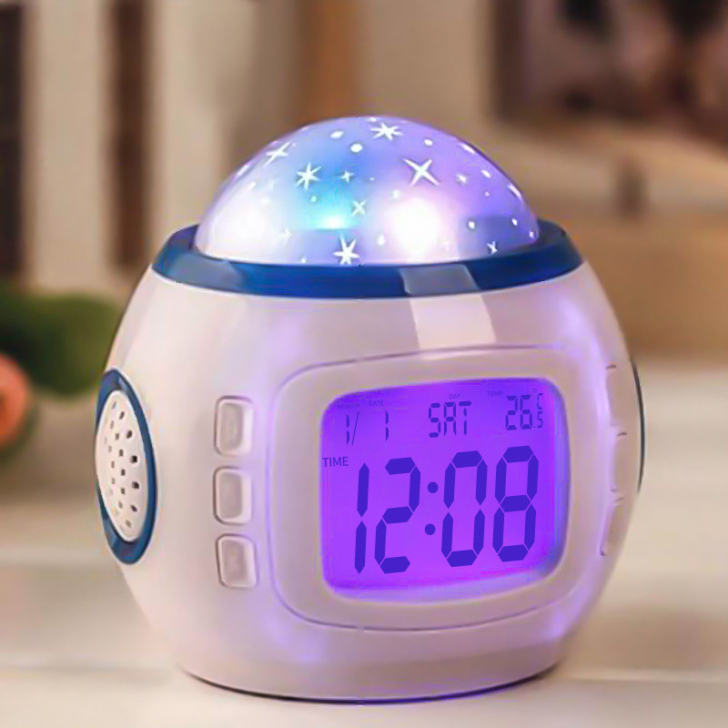 Electronic alarm clock Students Children special cartoon speaks creative digital personality mute luminous alarm bells headboard clock