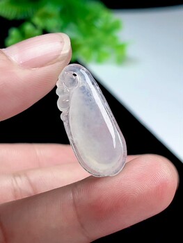 Burmese natural jadeite ice seed melon pendant