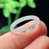 No. 17 genuine natural jadeite ring A goods jade thin edge green color exquisite ring ring couple ring