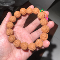 16mm Wild Pecan Bracelet Wear Toy Handle Old Tree Square Pressed White Stubble Original Seed Bracelet for Men and Women