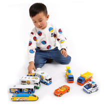 South Korea Pororo Pop Music Childrens Alloy Back Force Car Inertia Little Car Toy Cartoon Suit Children Gift
