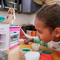 New Products Barbie Dolls Home Furniture Suit Big Gift Box FRH73 Dream Kitchen Girl Birthday Present