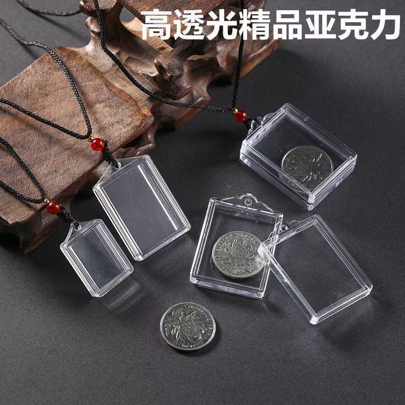 Openable Empty Box, Transparent Protective Case, Waterproof Pendant for Scripture Protection, Empty Shell, Transparent Pendant Necklace