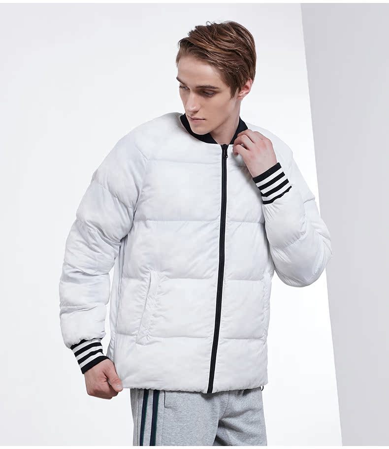 Quần cotton thể thao nam 2018 mùa đông mới chạy bộ áo gió cotton ấm áp cổ áo cổ áo hai màu mặc áo khoác cotton áo phao đẹp