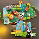 Трехмерная книга из ткани, игрушка, 0-3 лет, раннее развитие, можно грызть, можно отрывать