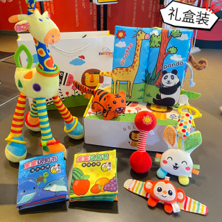 Baby and toddler soothing giraffe cloth book one year old doll