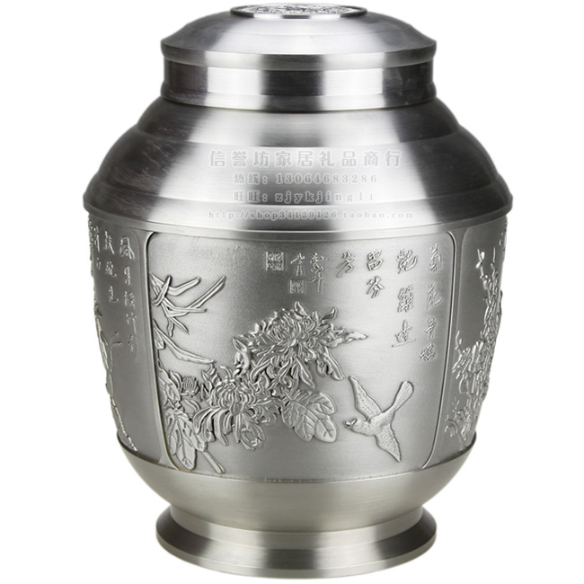 High-grade 97% pure tin tea cans, extra large pure tin tea tin cans, tea boxes, high-end tea set gifts can be customized