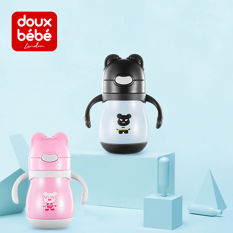 Douxbebe insulated bottle newborn dual-use baby anti-fall thermostatic baby multifunction feeding night stainless steel