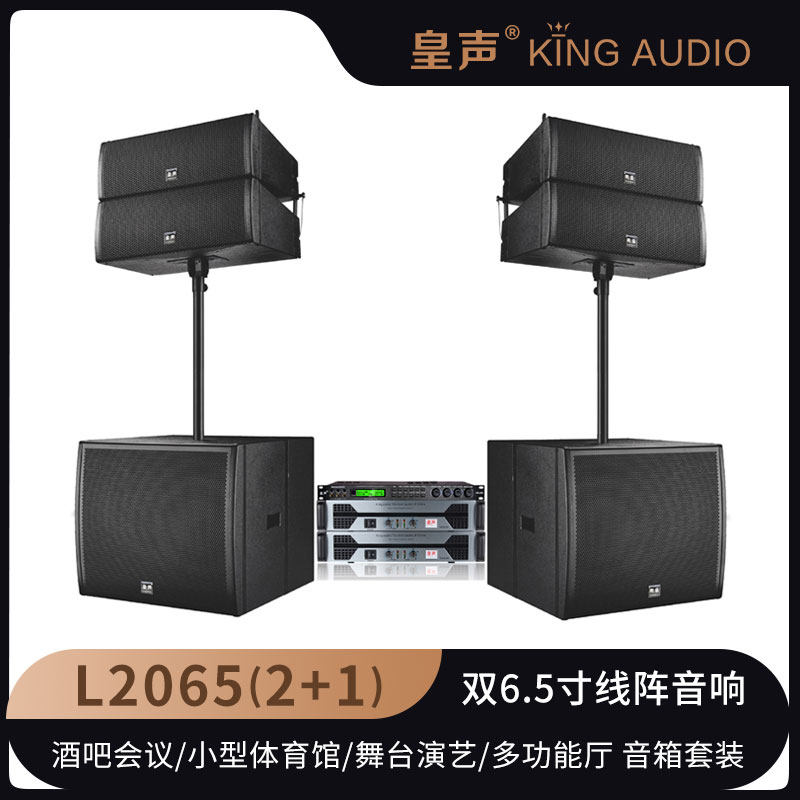 KingAudio Real Sound L2065 (2 1) Double 6 5 inch Line Gusts Sound Bar Conference Stage Performance Suit