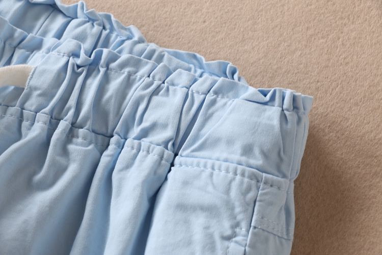 Mùa hè hoang dã cơ bản với đàn hồi eo quần chân rộng quần cotton bó sát chạy quần WC574 thời trang nữ cao cấp