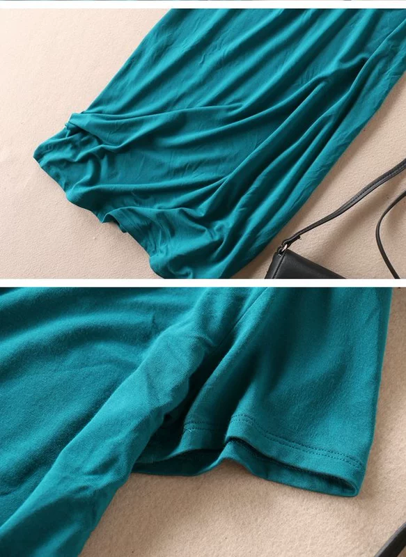 Dây đeo lưng backless Mùa hè dài phần dài Áo thun nữ tay ngắn kích thước lớn A276-277 áo polo nữ