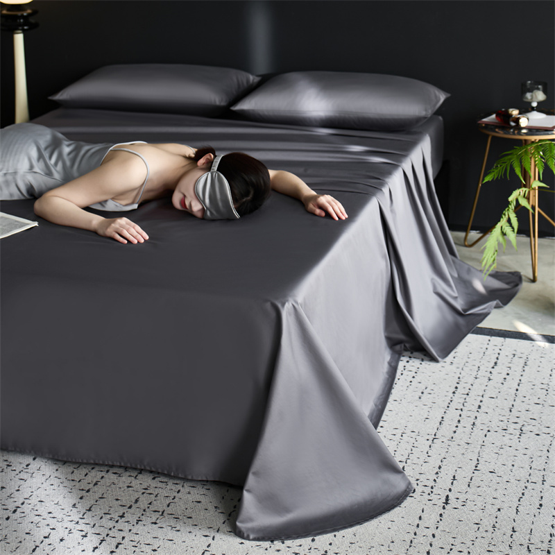 Hotel A-Grade 200-Thread-Count Long-Staple Cotton Bed Sheet Three-Piece Set 100% Cotton Satin Quilt Pure Cotton Simple Bed Cover Bedding