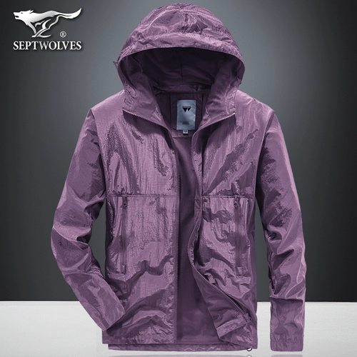 Septwolves, демисезонная тонкая куртка, спортивный плащ, весенняя толстовка с капюшоном для отдыха, осенняя