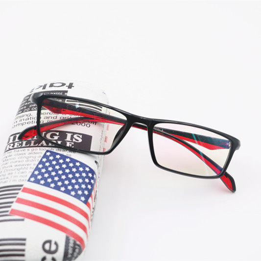 Men's and women's myopia glasses tr90 full-frame color-changing resin finished product with lenses 150 200 350 500 600 degrees