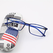 With myopia glasses full frame men and women Square finished products with lens 50 100 250 300 350 400 500 degrees
