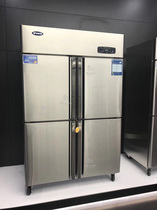 Yindu four-door refrigerator stainless steel freezer freezer hotel kitchen fresh-keeping cabinet freezer freezer commercial copper tube