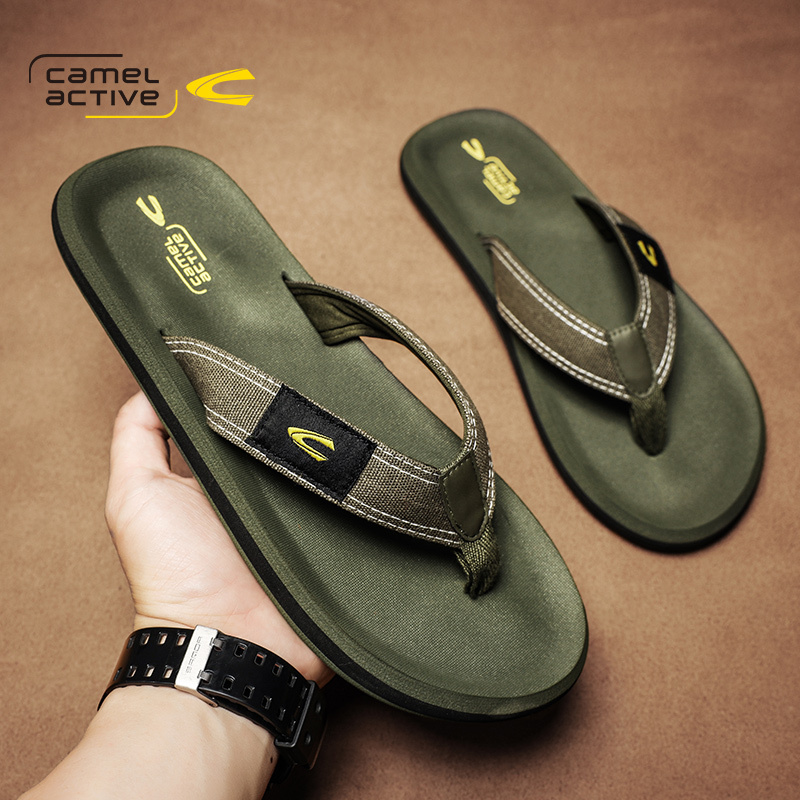 German Camel Dynamic Slippers for Men, Summer Outdoor Men's Sandals, Non-Slip Soft Sole Casual Flip-Flops for Men