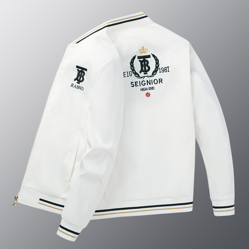 2025 New Embroidered Pilot Jacket for Men and Women, Spring and Autumn High-End Lettered Long-Sleeve Jacket for Men