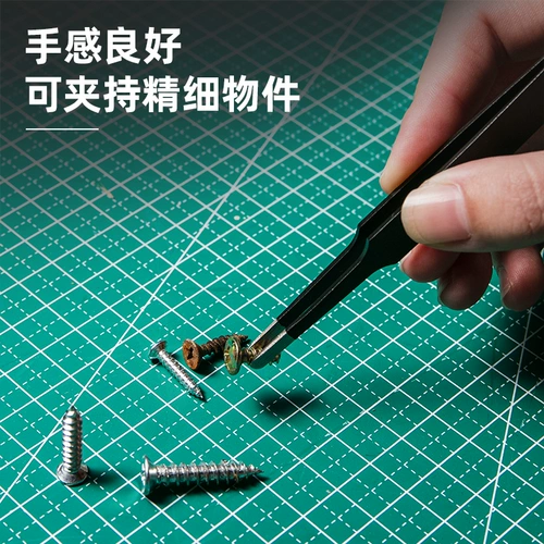 得力 Пинцет, антистатический комплект из нержавеющей стали, 3 предмета