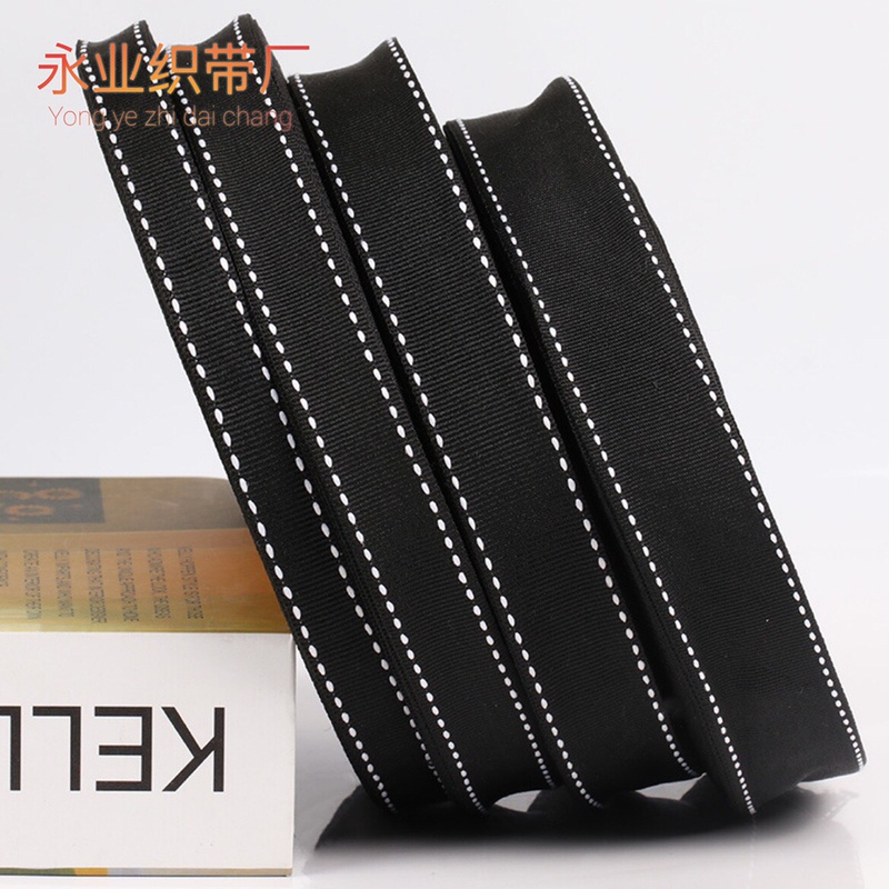 [Weaving World] Autumn and Winter Dotted White Dotted Line Zipper Decorative Accessories Plain Weave Rope Webbing Braided Line Polyester