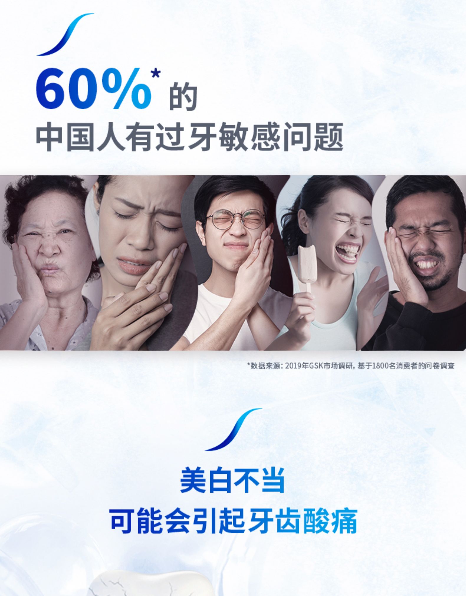 舒适达  敏感牙膏美白配方 100g*3支 图3