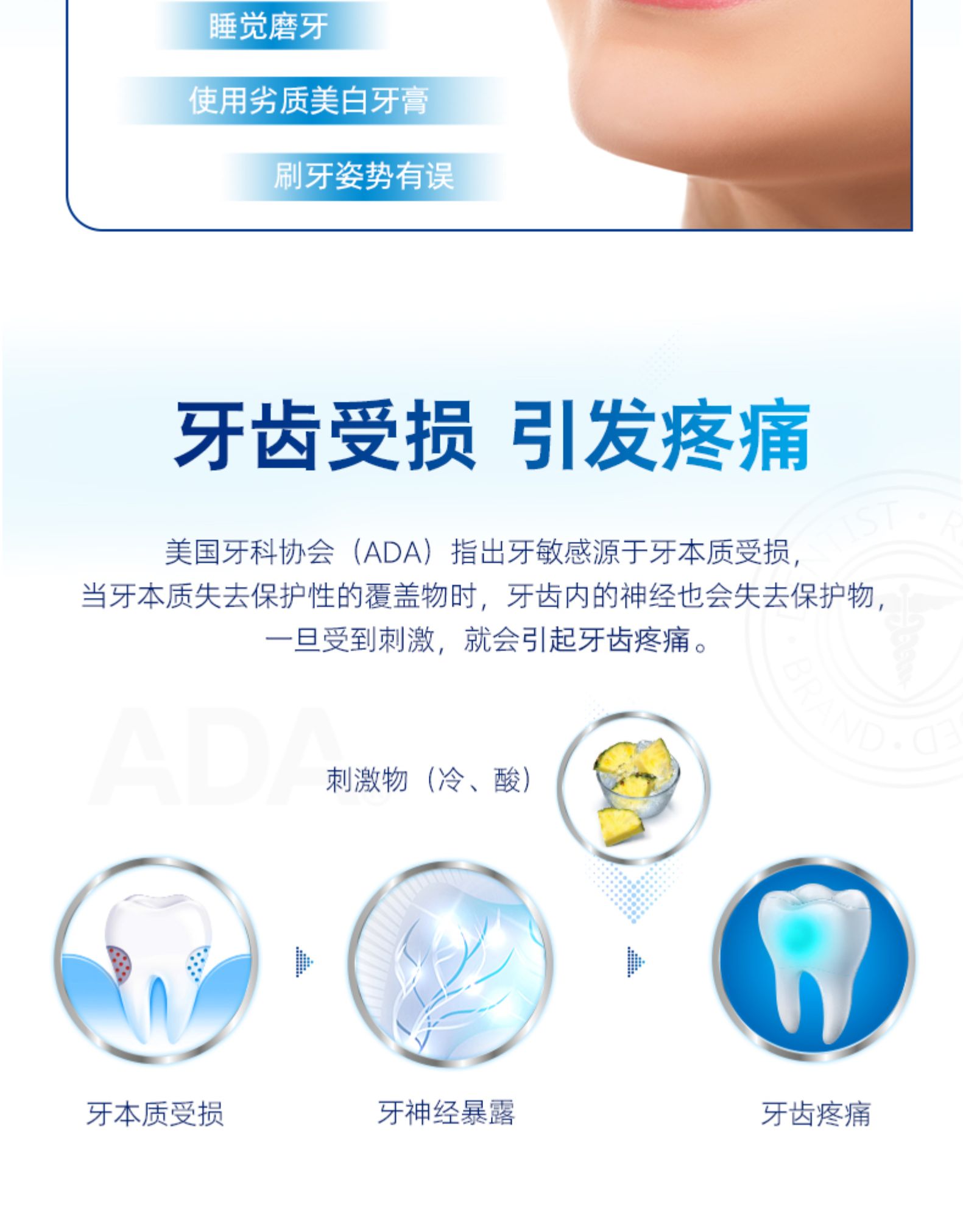 舒适达 抗敏感护齿牙膏 4支440g 图3