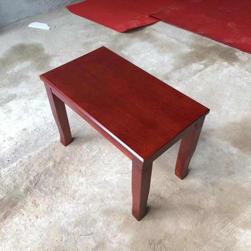 Modern Long Tea Table Solid Wood Office Small Tea Table Dining Table Dual-use Home Living Room Wood Tea Table Sofa Middle Tea Table 