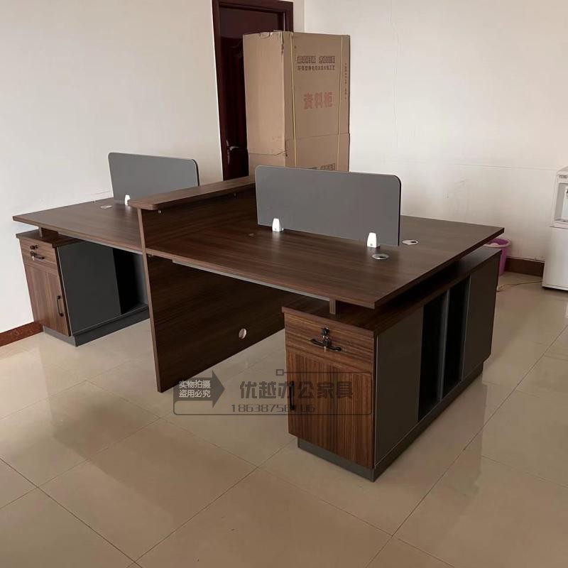 Zhengzhou factory direct sales custom staff desk 2 people 4 people combination card computer desk and chair simple modern spot