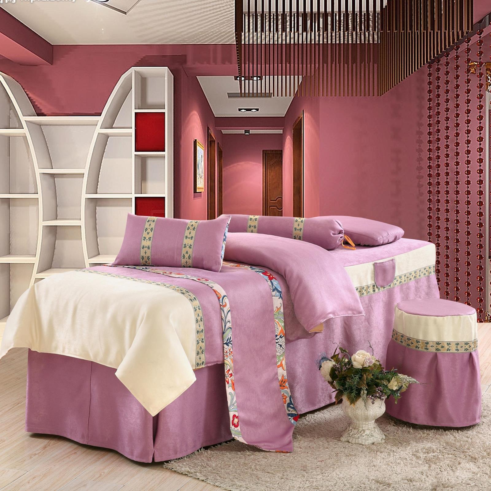 Mới cao cấp vẻ đẹp giường bao gồm bốn bộ massage vẻ đẹp cơ thể giường bốn bộ thẩm mỹ viện có thể được tùy chỉnh