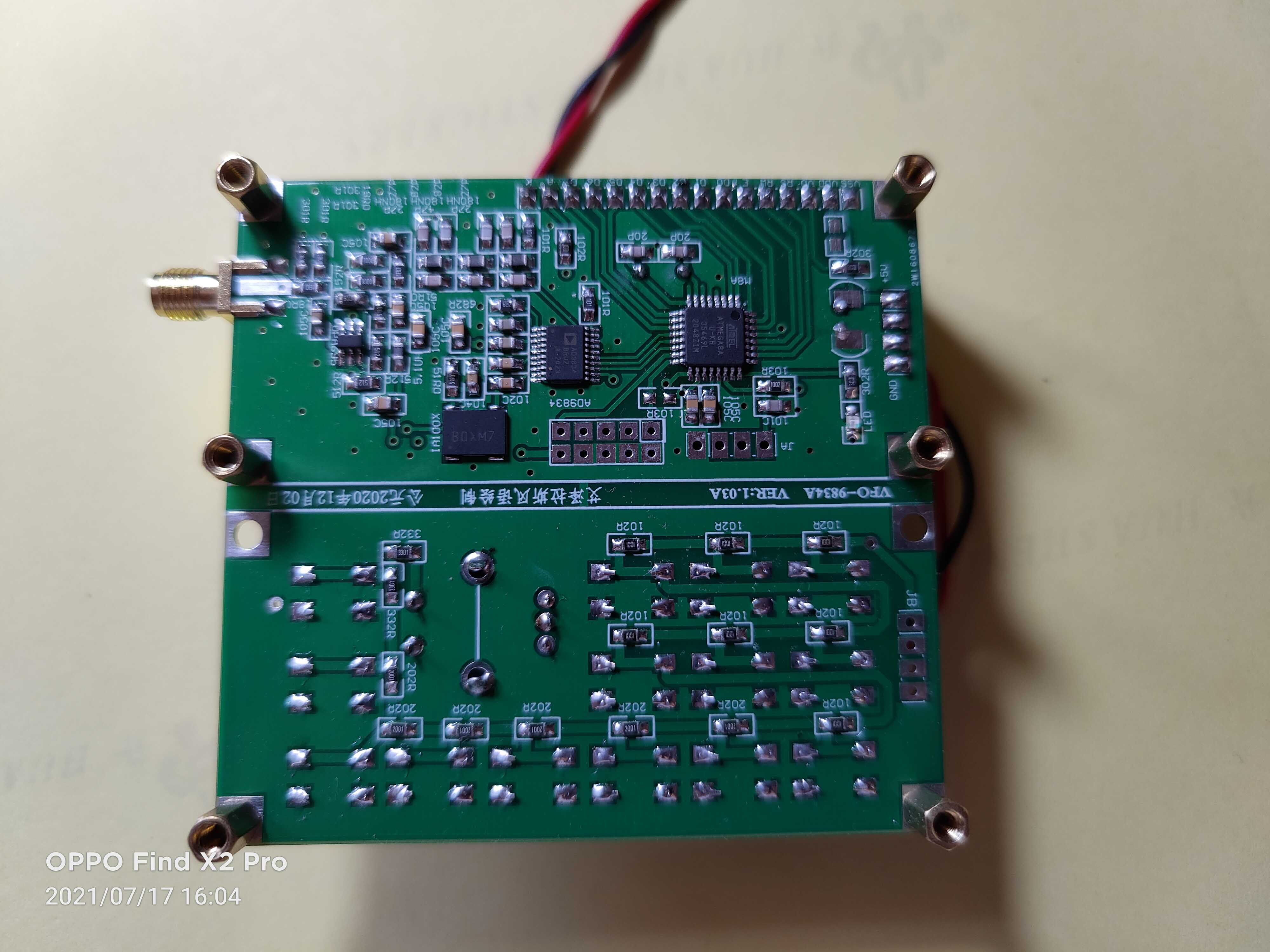 AD9834 VFO source 0.05mHz--40mHz simple signal source Sine wave DDS Signal gener