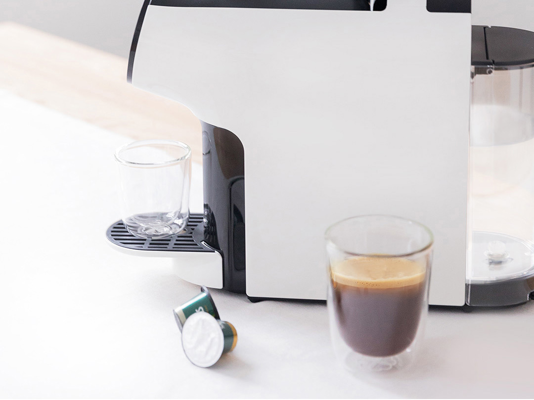 máy pha cà phê văn phòng Xiaomi nghĩ máy pha cà phê viên nang thông minh có chức năng uống nước nóng tự động viên nang quà tặng đa tầng thông minh - Máy pha cà phê máy pha cà phê aca