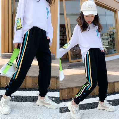 女童A类秋季外穿运动裤