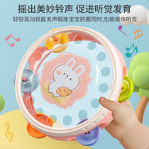 Childrens cartoon fun hand tambourine infant grasping training baby hand tambourine baby toy six months old