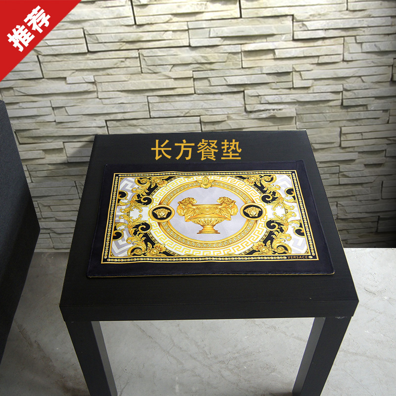 American light extravagant dining cushion dins retro fruit tray cushion boomer anti-burn cup cushion European style double layer cloth art thickened thermal insulation cushion