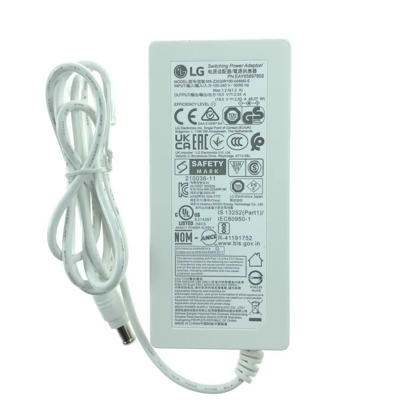 Lg Original 32Uk550/Gk850/Gp850/Un650 27Gp83B Monitor Power Adapter 19V