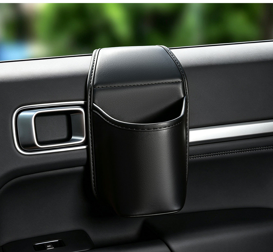 Wholesale car door cup holder, car office and kitchen storage bag, side-mounted phone holder, embedded installation