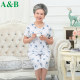 AB underwear elderly suit for women 60-70 years old grandma wear pure cotton mother two-piece suit short-sleeved three-quarter pants