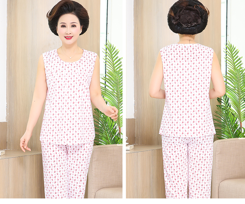 Áo bà bầu Ab nữ 100% cotton phù hợp với bà ngoại mùa hè không tay áo nỉ cũ cho mẹ chất liệu cotton hai dây - Quần áo của mẹ áo khoác cho phụ nữ 50 tuổi